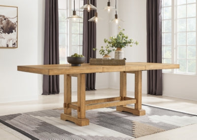 Ashley Furniture Havonplane dining room set with leaf-design table and matching chairs, perfect for elegant dining spaces.