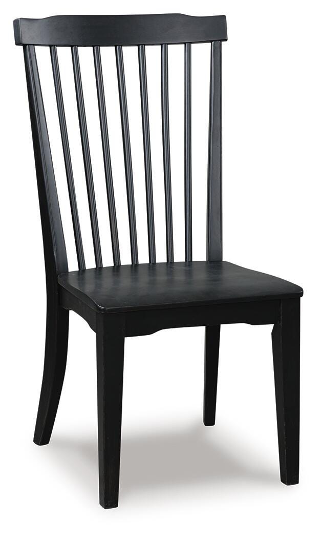 Ashley Furniture Greddinton dining room set with a rectangular table and six upholstered chairs, shown from an angled perspective.