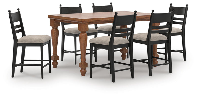 Ashley Furniture Greddinton dining room set featuring a wooden table and matching chairs in a classic design.