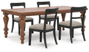Ashley Furniture Greddinton dining room set with a wooden table and matching chairs, elegant and modern for dining spaces.