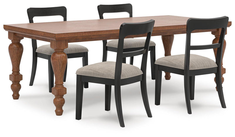 Ashley Furniture Greddinton dining room set with a wooden table and matching chairs, elegant and modern for dining spaces.