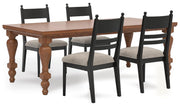 Ashley Furniture Greddinton dining room set with a table and matching chairs in a modern wood finish.
