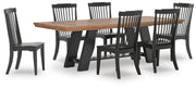 Ashley Furniture Greddinton dining room set with a wooden table and matching chairs in a contemporary design.