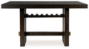Ashley Furniture Burkhaus dining room set with a table and chairs, showcasing a modern design in natural wood finish.