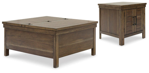 Ashley Furniture Moriville Occasional Table Set featuring a stylish, modern design with three coordinated tables.