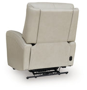Ashley Furniture Pincara Power AutoGlide Recliner with plush upholstery and adjustable backrest, shown from the back.