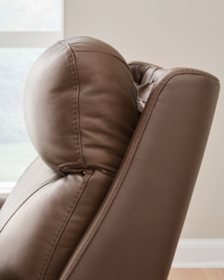 Ashley Furniture Pincara Power AutoGlide Recliner with plush fabric and reclining features, shown in a modern living room setting.