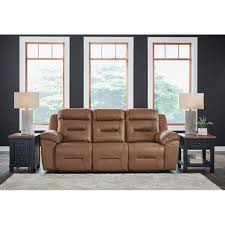 Woorley Leather Reclining Sofa
