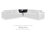 Ashley Furniture Emilia sectional sofa in a neutral fabric with chaise and plush cushions