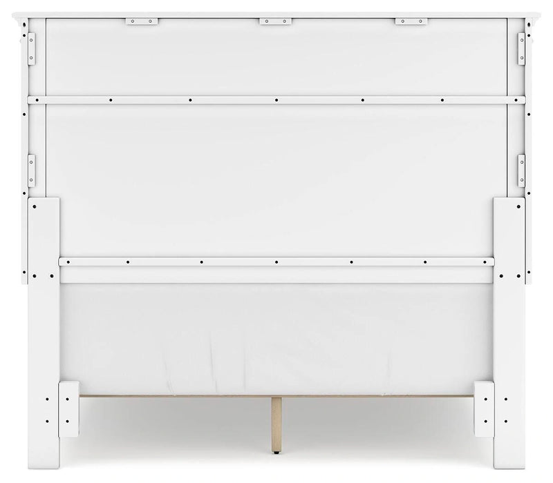 Ashley Furniture Fortman bedroom set with coordinated bed frame, dresser, mirror, and nightstand