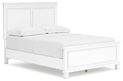 Ashley Furniture Fortman bedroom set with coordinated bed, dresser, mirror, and nightstand