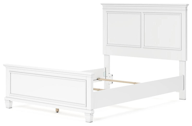 Fortman bedroom set by Ashley Furniture with coordinated bed, dresser, and nightstand in a warm wood finish