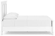Ashley Furniture Fortman bedroom set with coordinated bed, dresser, mirror, and nightstand in a wood finish