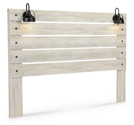Cambeck  Panel Headboard With Mirrored Dresser, Chest And Nightstand