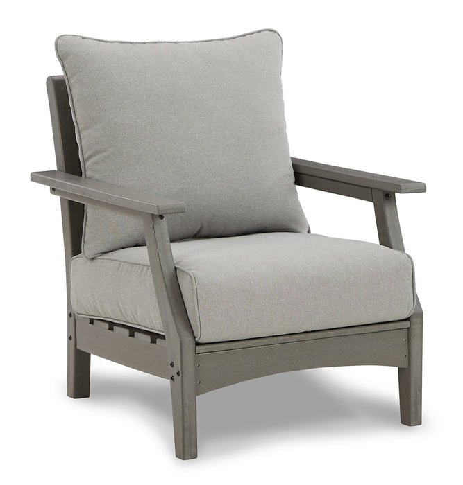 Visola Outdoor Sofa, Loveseat and 2 Lounge Chairs with Coffee Table and End Table