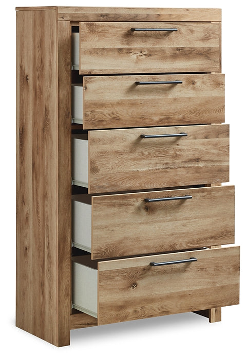 Hyanna Twin Panel Bed with Mirrored Dresser and Chest