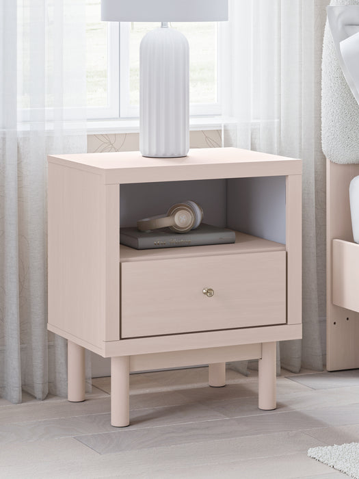 Wistenpine Twin Upholstered Panel Headboard with Nightstand