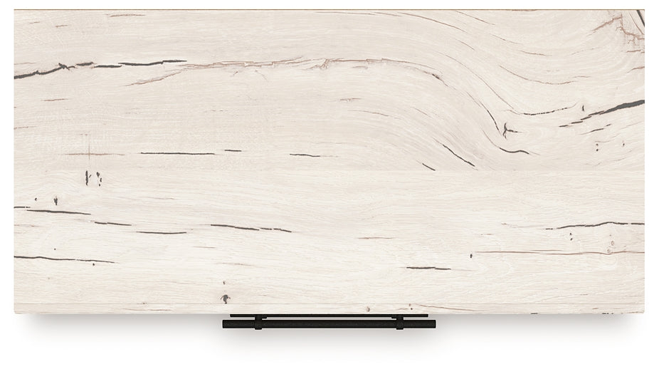 King Panel Headboard with Mirrored Dresser, Chest and Nightstand