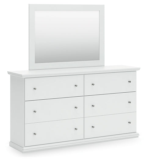 Bostwick Shoals Twin Panel Bed with Mirrored Dresser and Chest