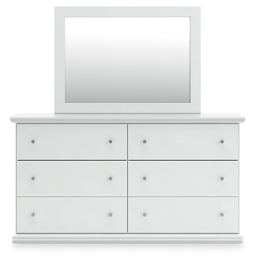 Bostwick Shoals Twin Panel Bed with Mirrored Dresser and Chest