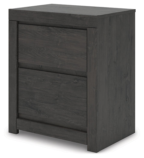 Queen Panel Bed with Mirrored Dresser, Chest and Nightstand